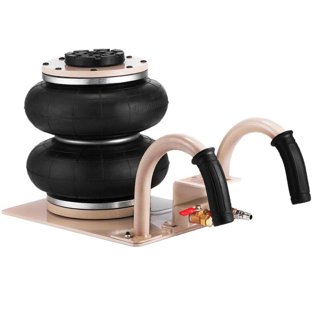 VEVOR 2BCQQJD0000000001V0 Pneumatic Jack 2 Ton Double Bag Air Jack Lifting Height Pneumatic Air Jack 5500 lbs. Capacity Floor Jack