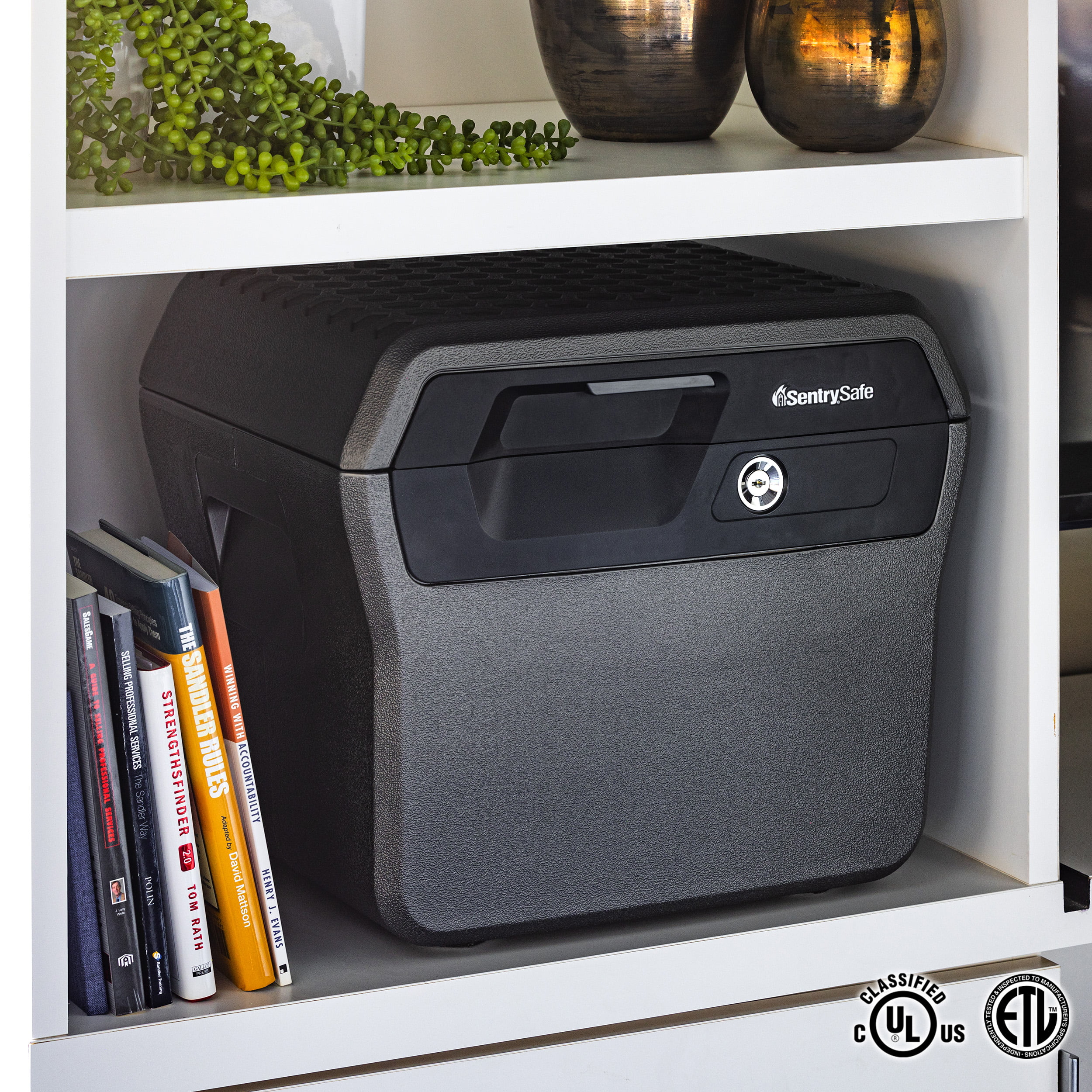 SentrySafe FHW40100 Fire-Resistant File Safe Box and Water-Resistant File Safe Box with Key Lock 0.66 Cu. ft.