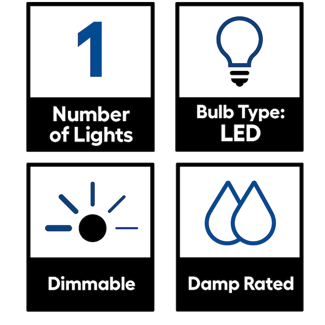 Lithonia Lighting  Vanderlyn 1-Light 47.56-in Bronze LED Flush Mount Light ENERGY STAR