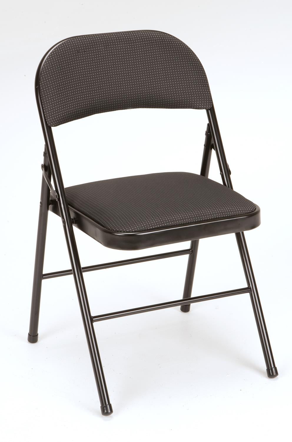 Mainstays Deluxe Fabric Padded Folding Chair. Black. 1 Count