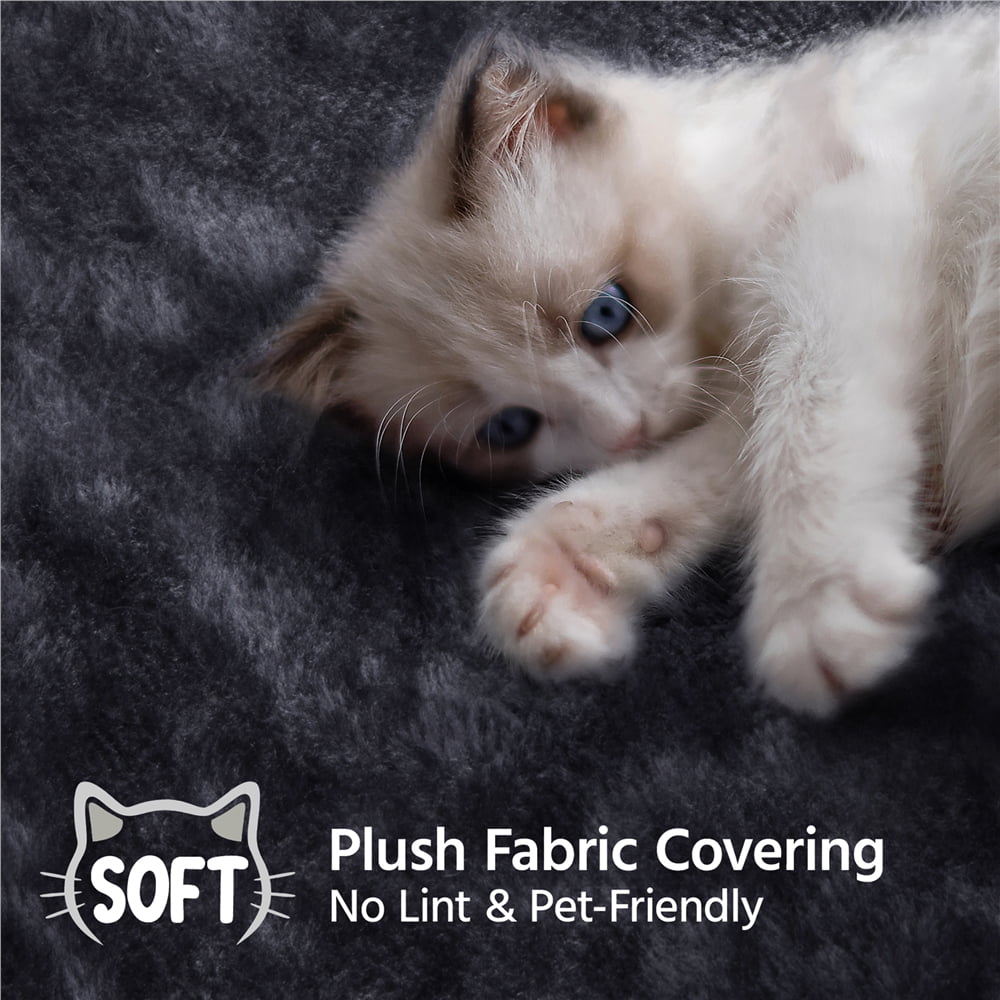 SmileMart 64.5″H Multi-level Cat Tree Tower with Condos and Perches. Black