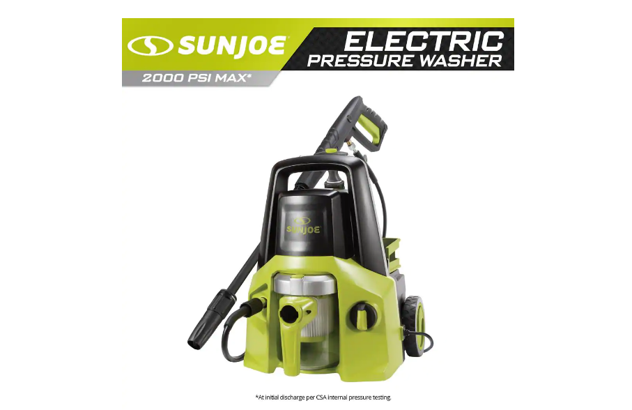 Sun Joe SPX7001E 2000 PSI 1.95 GPM 2-in-1 Cold Water Electric Pressure Washer with Built-in Wet/Dry Vacuum System
