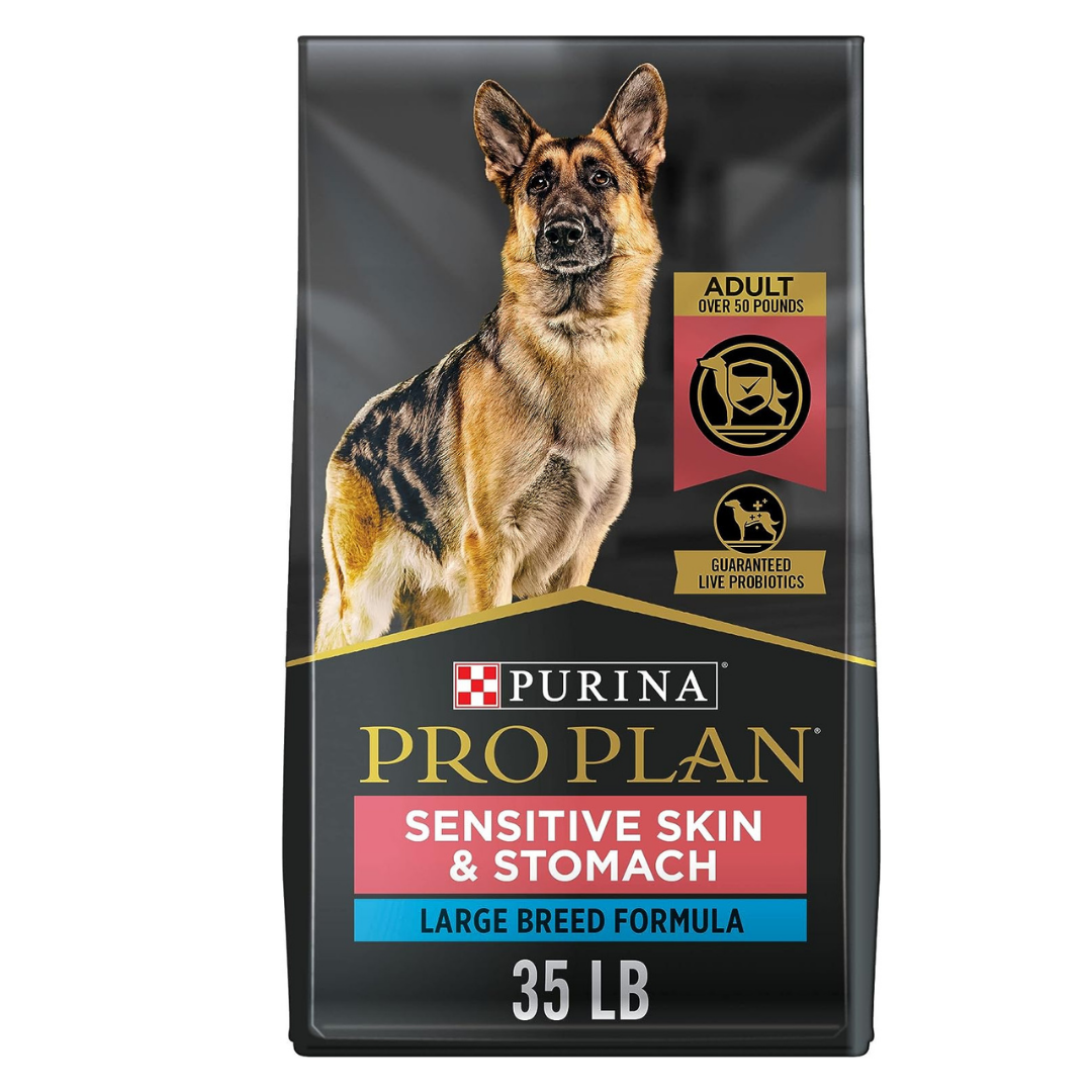 Purina Pro Plan Specialized Sensitive Skin & Stomach With Probiotics Large Breed Dry Dog Food. 35 lbs.