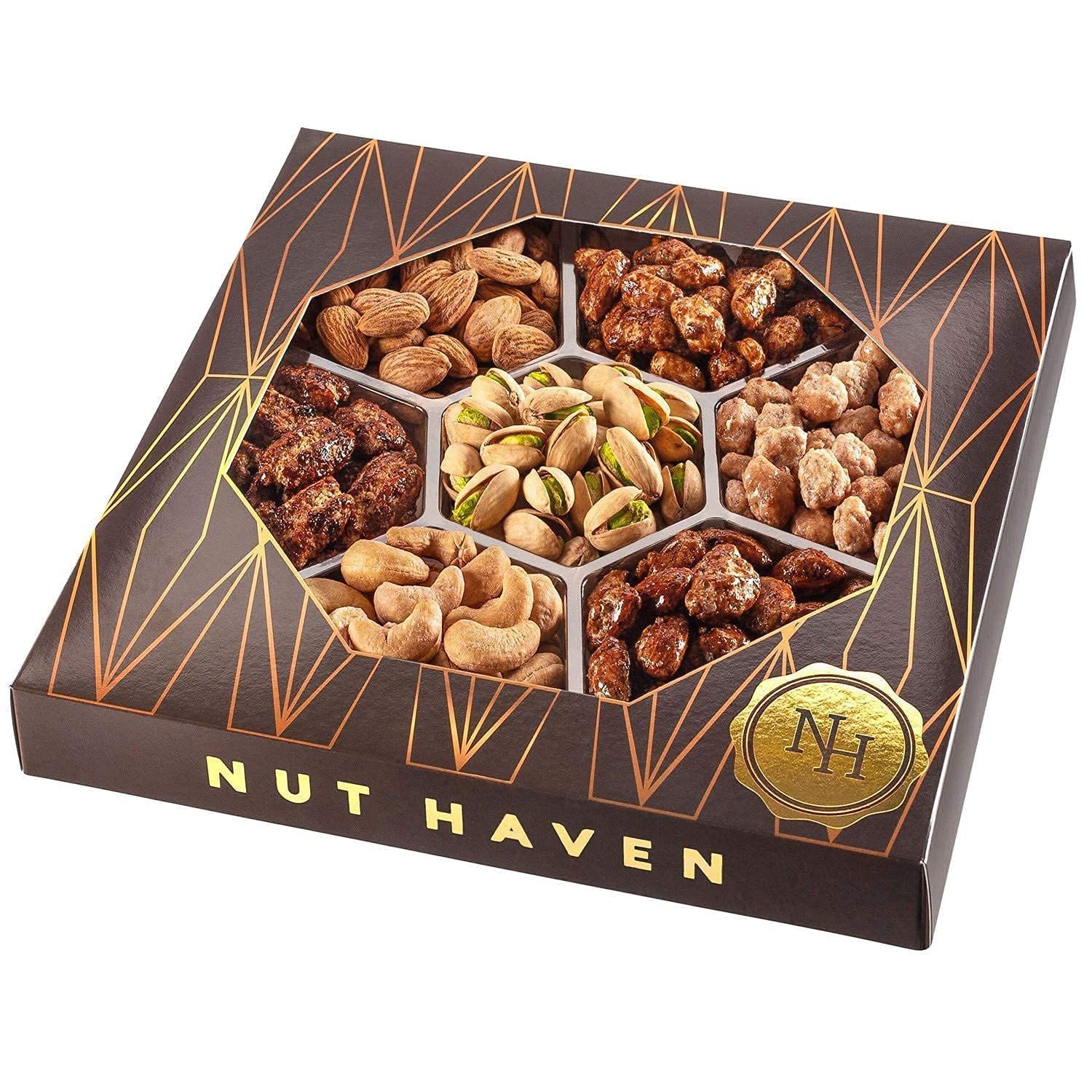 Nut Haven Holiday Nuts Gift Basket - Great Gift for Mothers Day