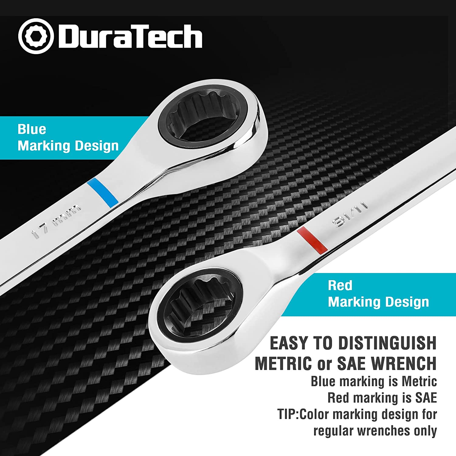 DURATECH 32-Piece Ratcheting Combination Wrench Set. 20PCS Combo & 12PCS Stubby Wrench Set. SAE & Metric. CR-V Steel. with Rolling Pouch