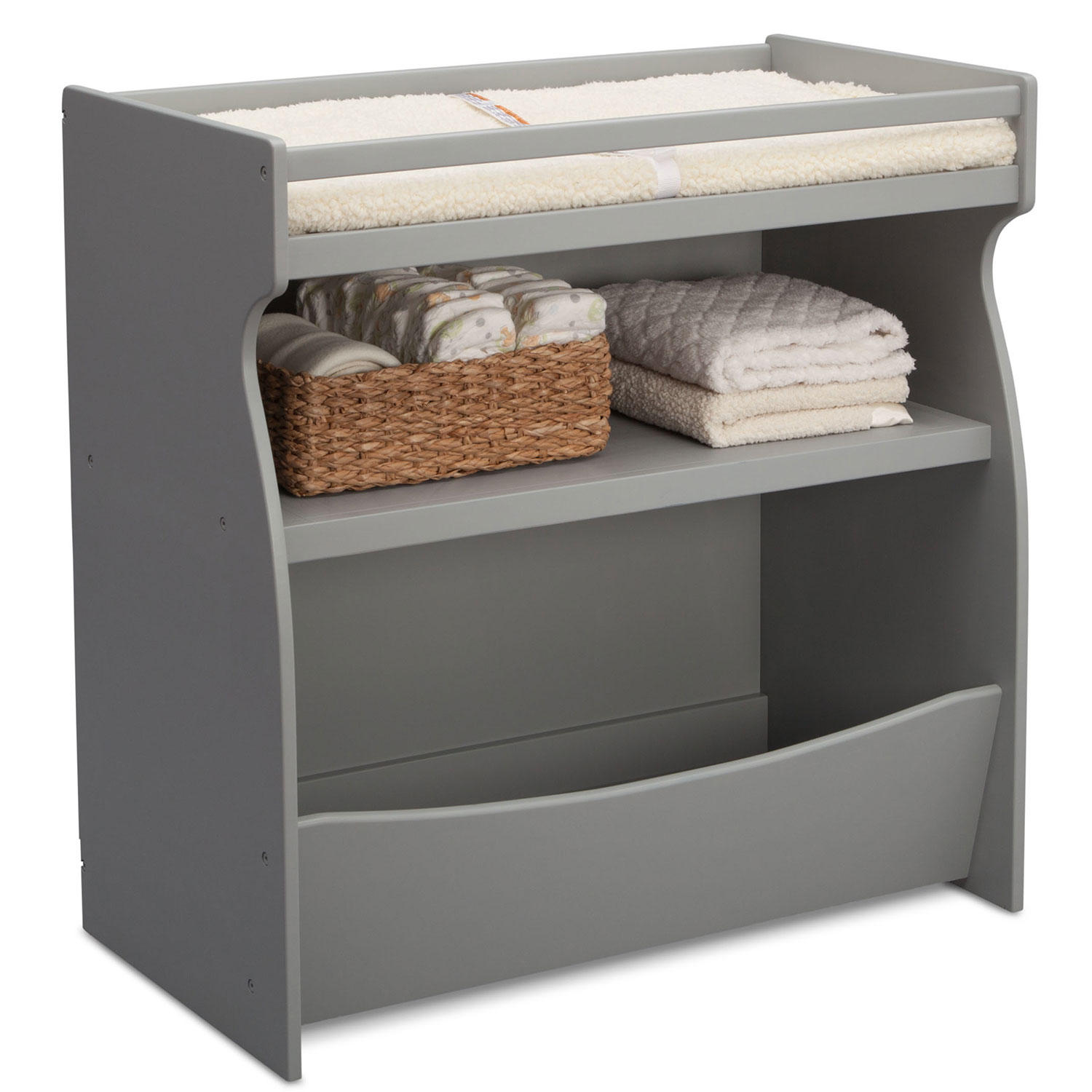 Delta Children 2-in-1 Changing Table and Storage Unit. Gray