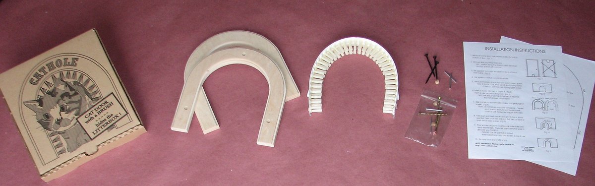 Cathole Cat Door with Brush