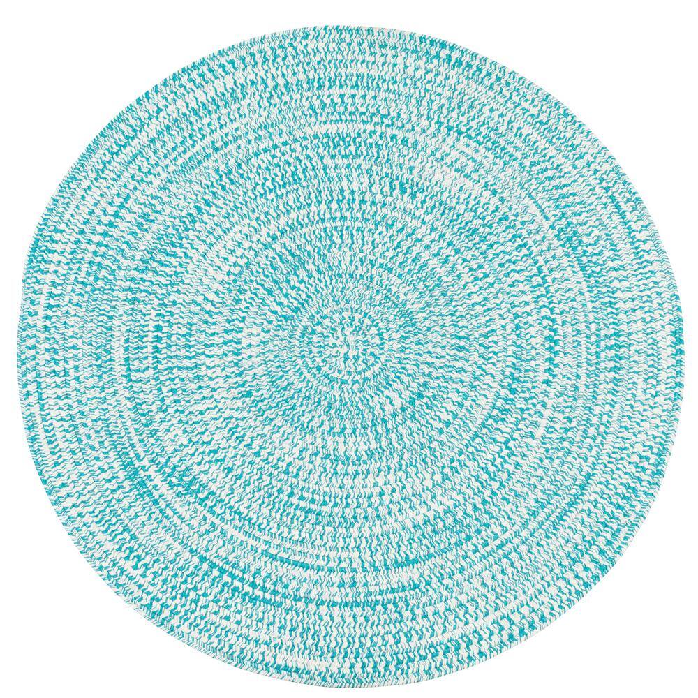 Colonial Mills  Kaari Aqua 7 ft. x 7 ft. Tweed Indoor/Outdoor Round Area Rug