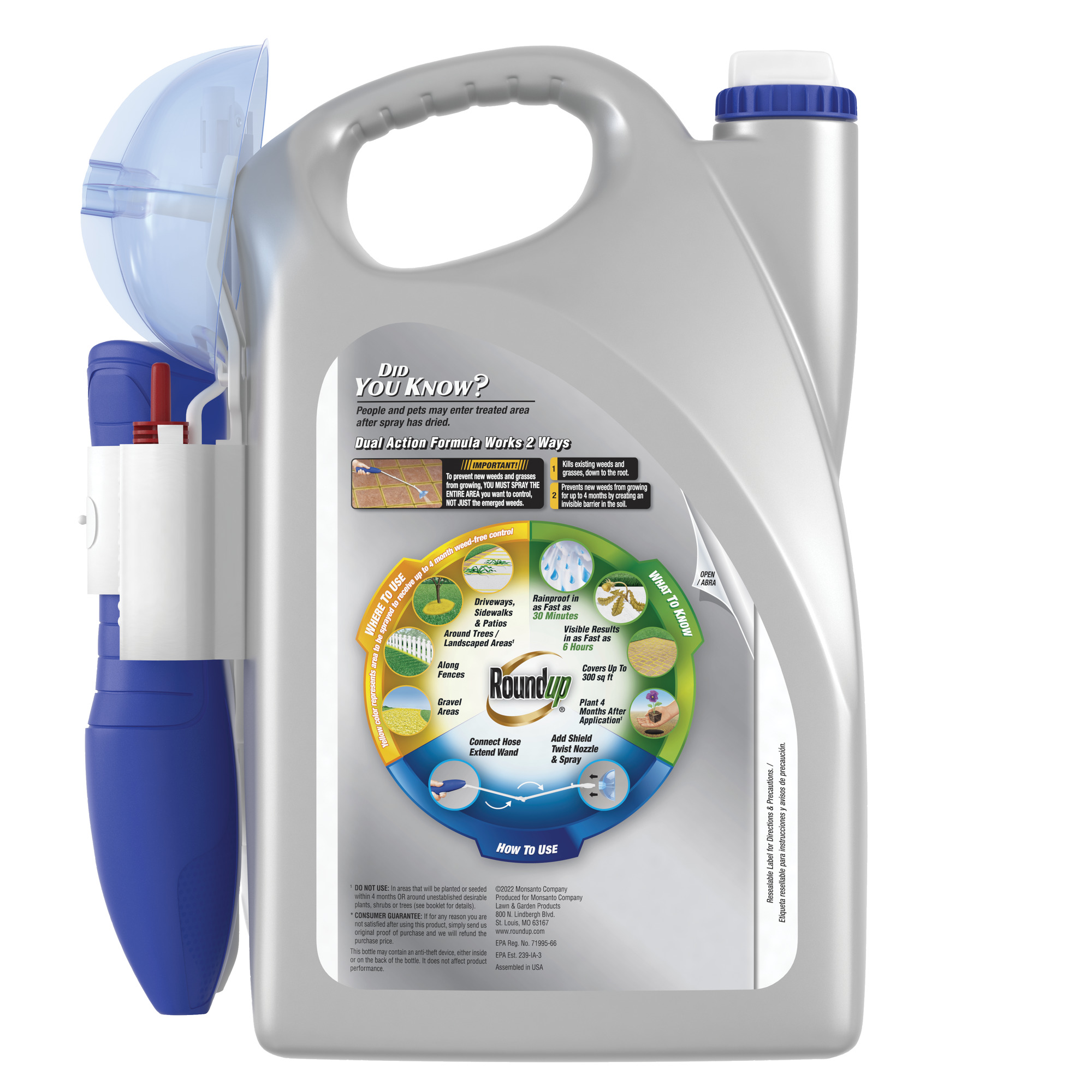 Roundup Dual Action Weed & Grass Killer Plus 4 Month Preventer. 1 gal.