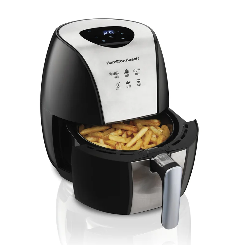 Hamilton Beach 35065 3.4 Qt. Black Air Fryer with Nonstick Basket