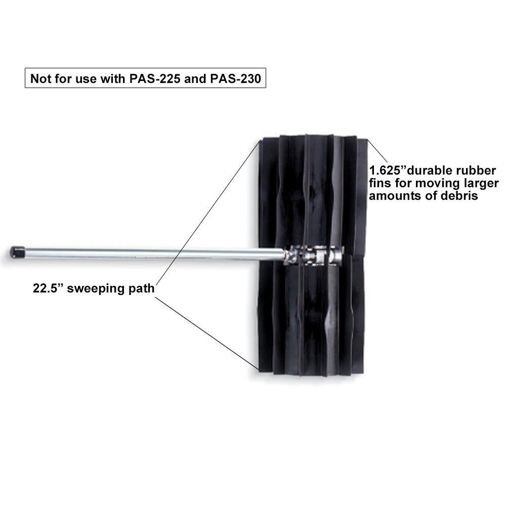 ECHO 99944200620 Pro Paddle Rubber Broom Attachment for ECHO Pro Attachment Series Gas or Battery PAS Power Head