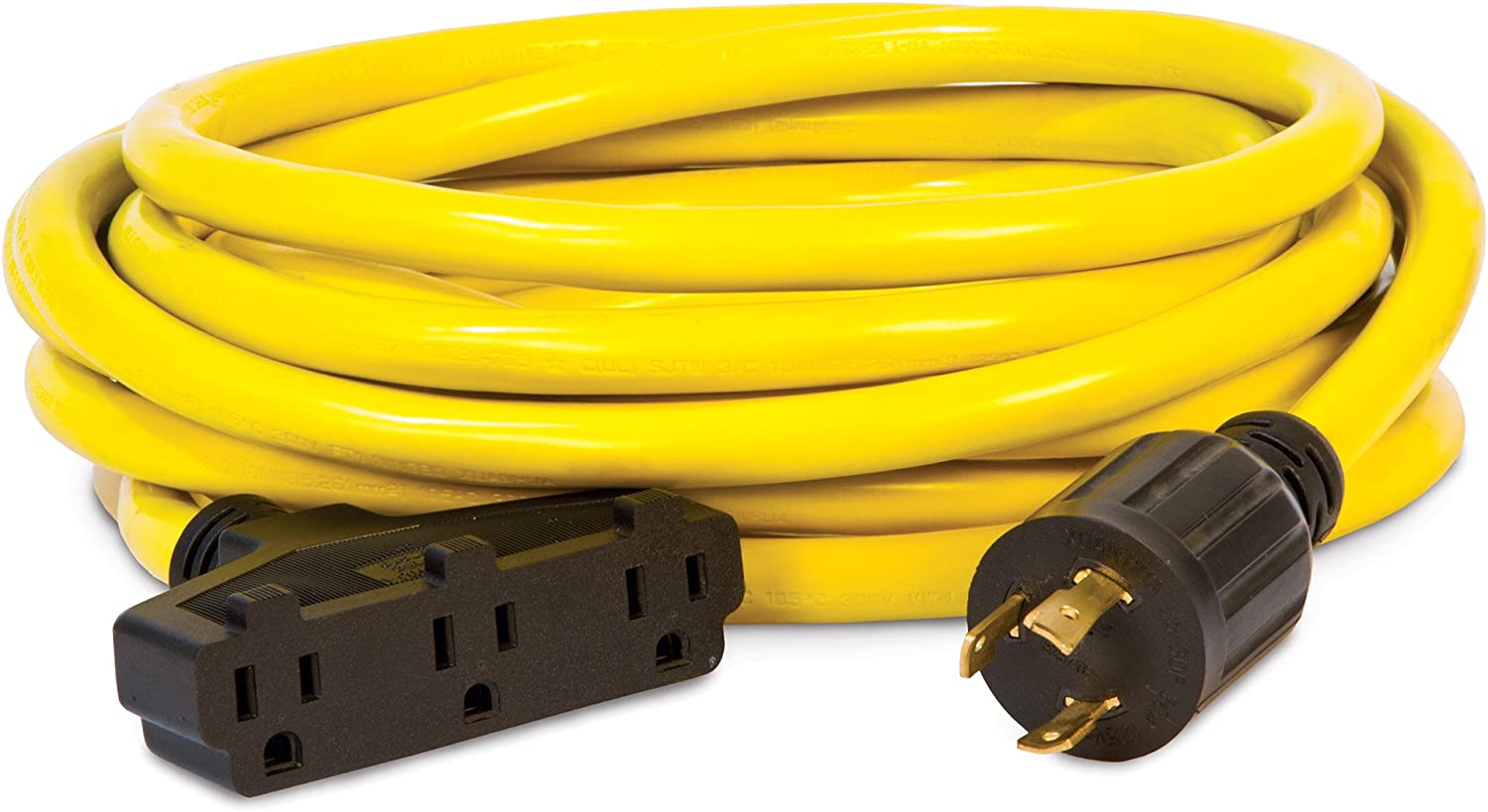 Champion 25ft Generator Cord. L5-30P to (3) 5-15R