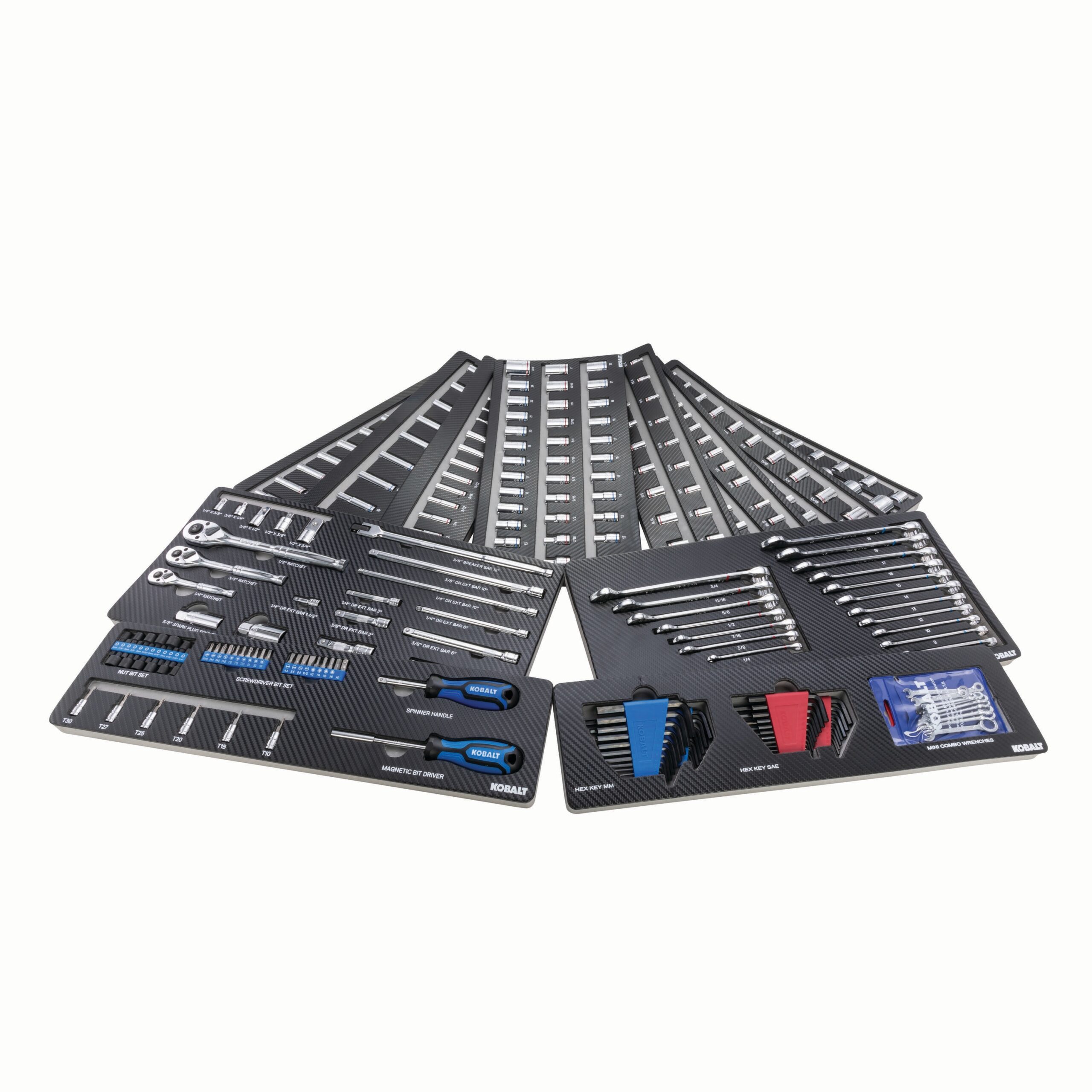 Kobalt 300-Piece Standard (SAE) and Metric Polished Chrome Mechanics Tool Set