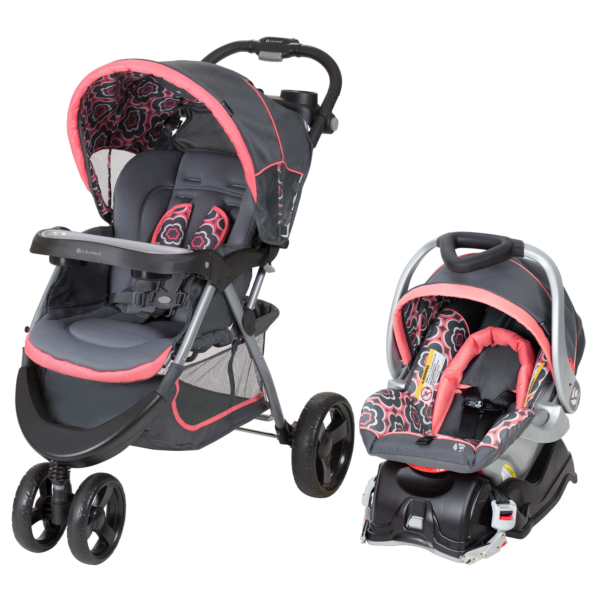 Baby Trend Nexton Travel System Stroller. Coral Floral
