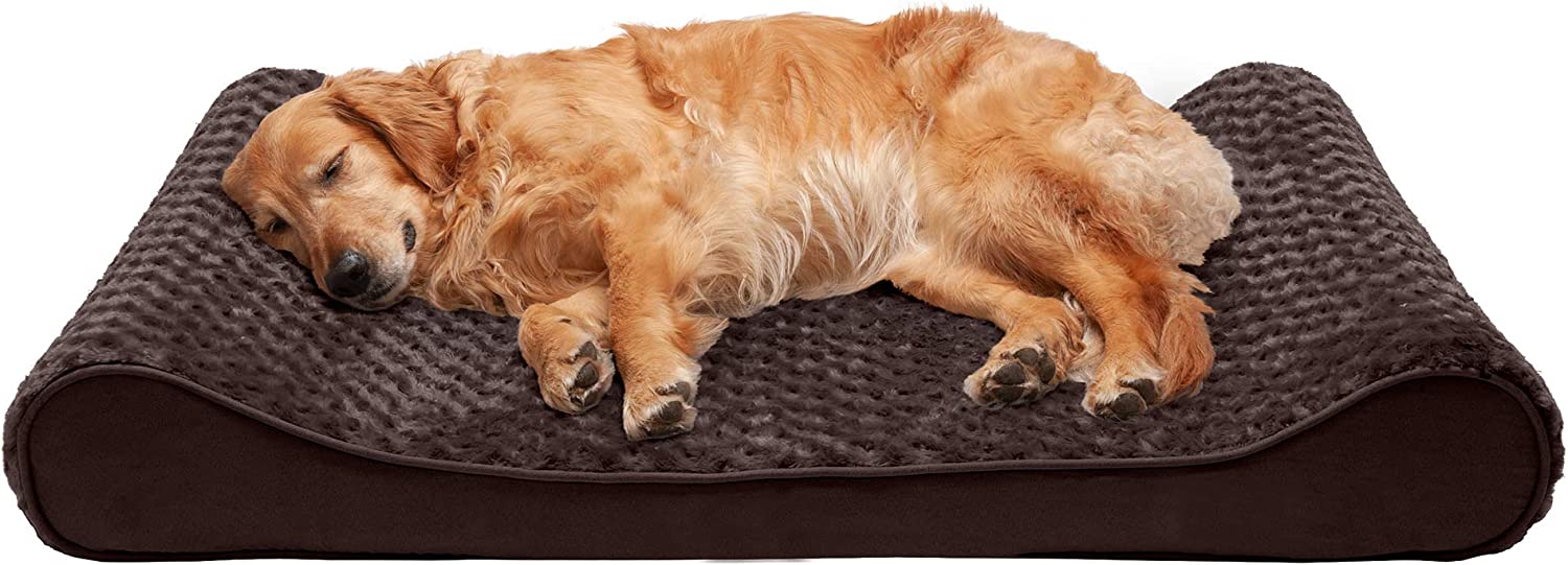 Furhaven Pet Bed for Dogs and Cats - Ultra Plush Luxe Lounger Orthopedic Dog Bed with Removable Cover. Chocolate