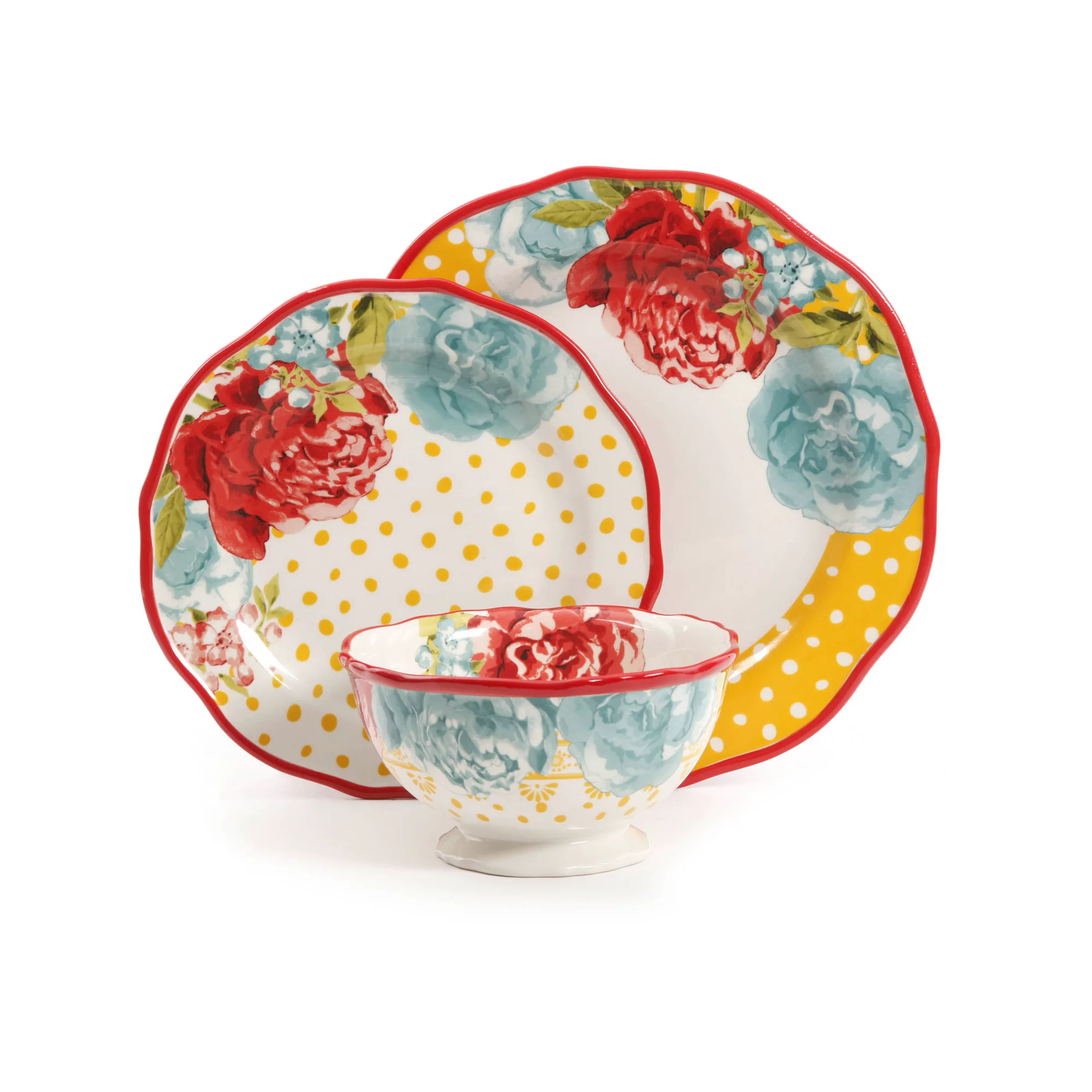 The Pioneer Woman Blossom Jubilee 12-Piece Dinnerware Set