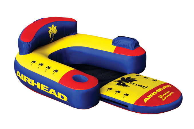 Airhead Bihimi Lounger 2 Pool Float with Backrest & Cup Holders. Multi-color