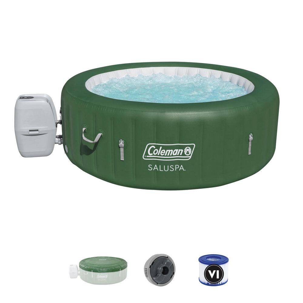 Coleman 90363E-BW-WMT SaluSpa 6-Person Inflatable Hot Tub. Green
