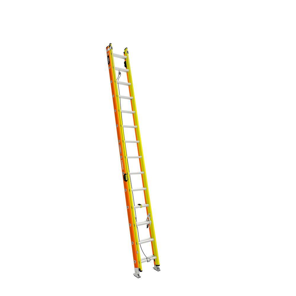 WERNER T6228-2GS 28 ft. GlideSafe Fiberglass Extension Ladder. 300 lbs. Load Capacity Type IA Duty Rating
