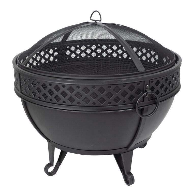 Astaryanza 25.59” H x 27.95” W Steel Wood Burning Outdoor Fire Pit