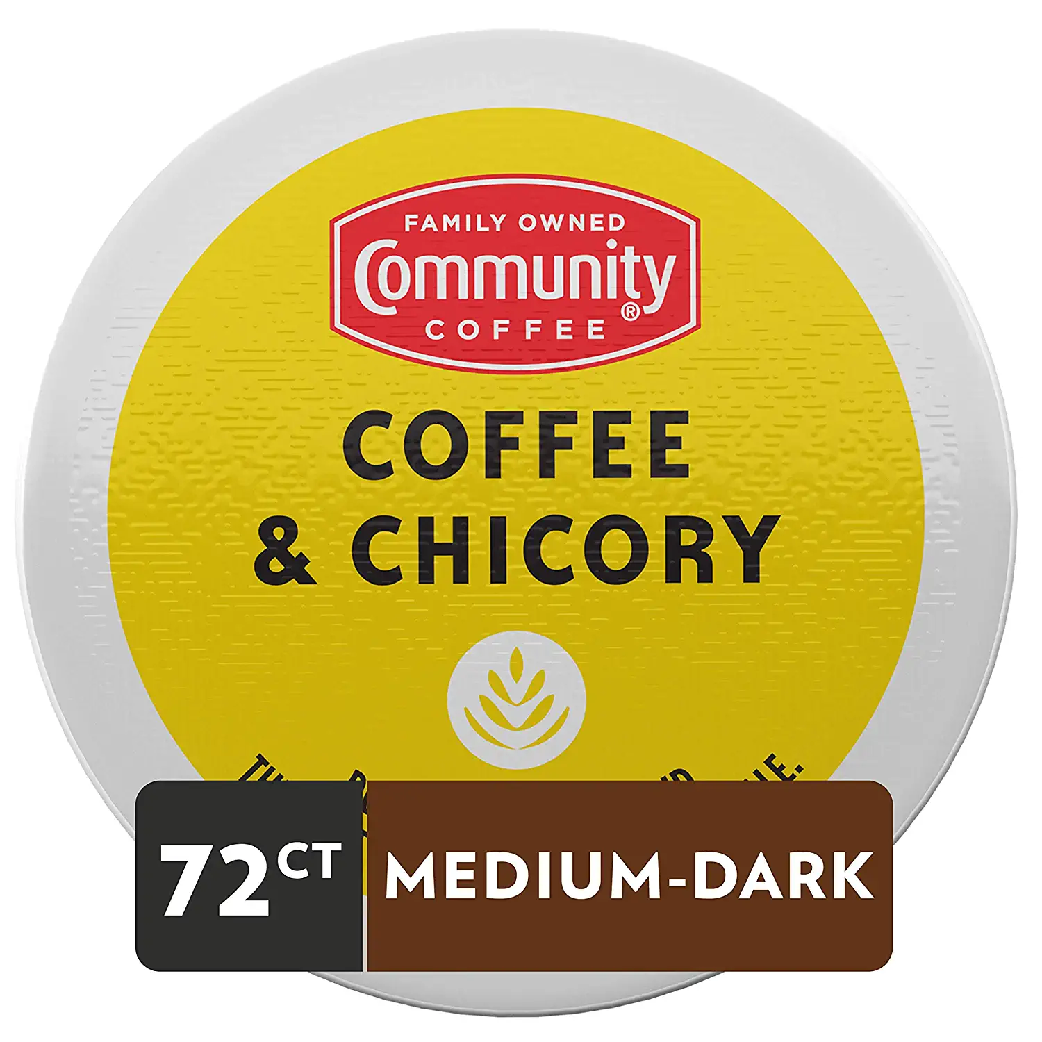 Community Coffee and Chicory 72 Count Coffee Pods. Compatible with Keurig 2.0 K-Cup Brewers (12 Count. Pack of 6)