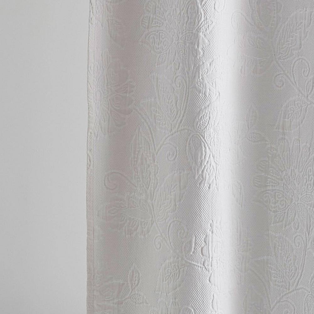 The Company Store  Putnam Matelasse 72 in. White Cotton Shower Curtain