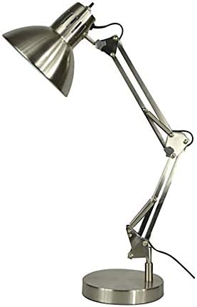 allen + roth  Embleton 26-in Adjustable Brushed Nickel Desk Lamp with Metal Shade
