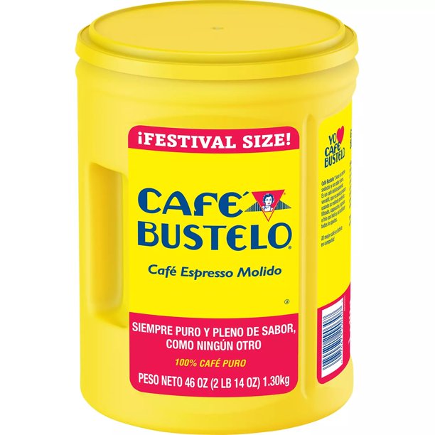 Café Bustelo Festival Size Dark Roast Ground Coffee. Espresso (46 Ounce)