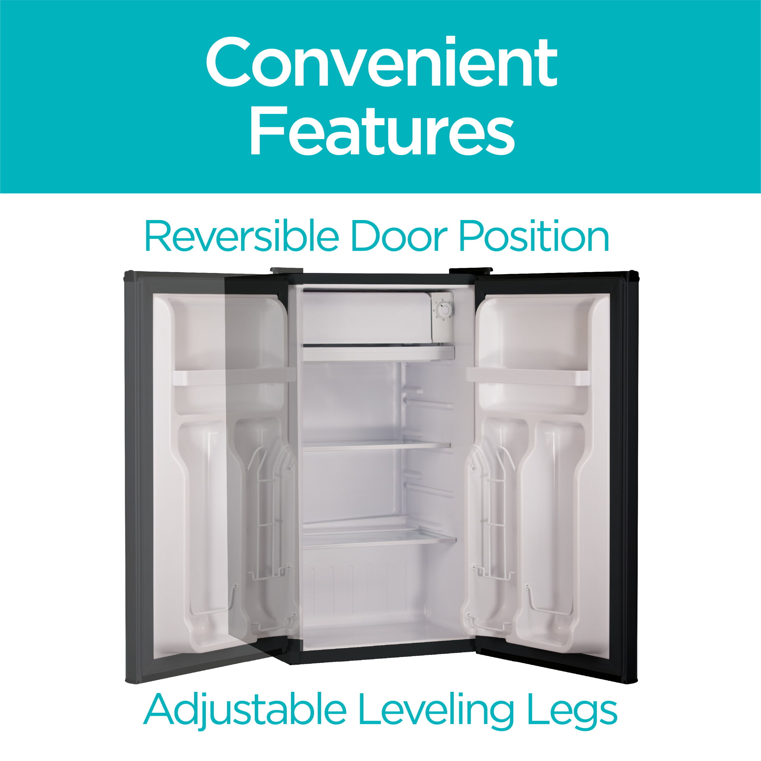 BLACK+DECKER BCRK32B Compact Refrigerator & Mini Fridge with Freezer. 3.2 cu. ft.. Black