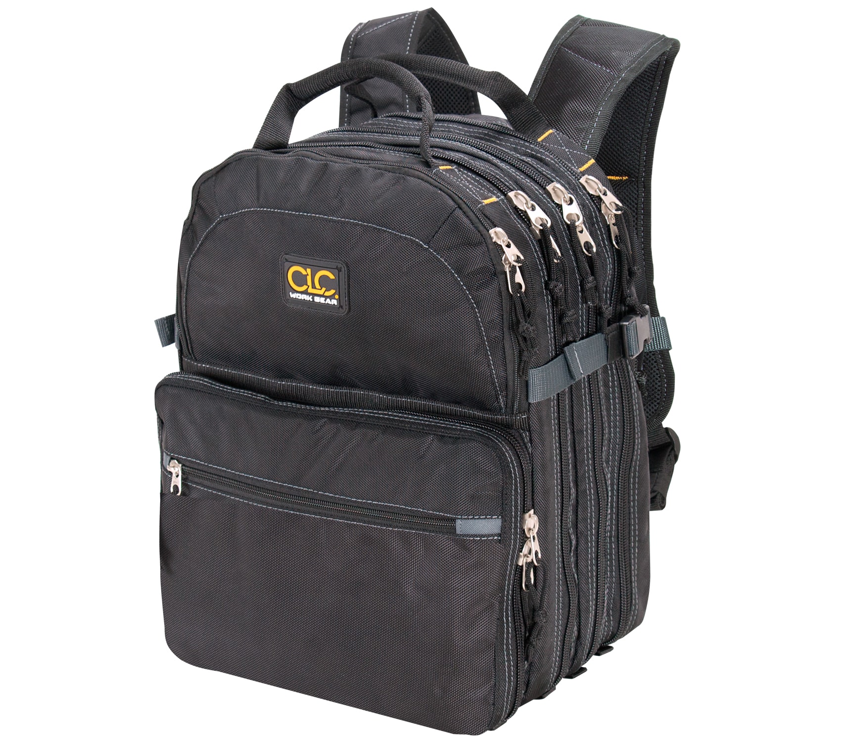 Custom LeatherCraft Black Polyester 13-in Zippered Backpack