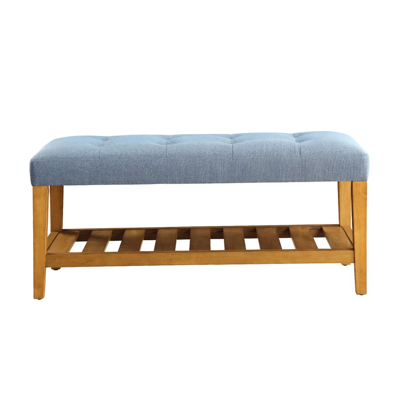 ACME Furniture Acme 96684 Charla Bench. Blue and Oak. One Size