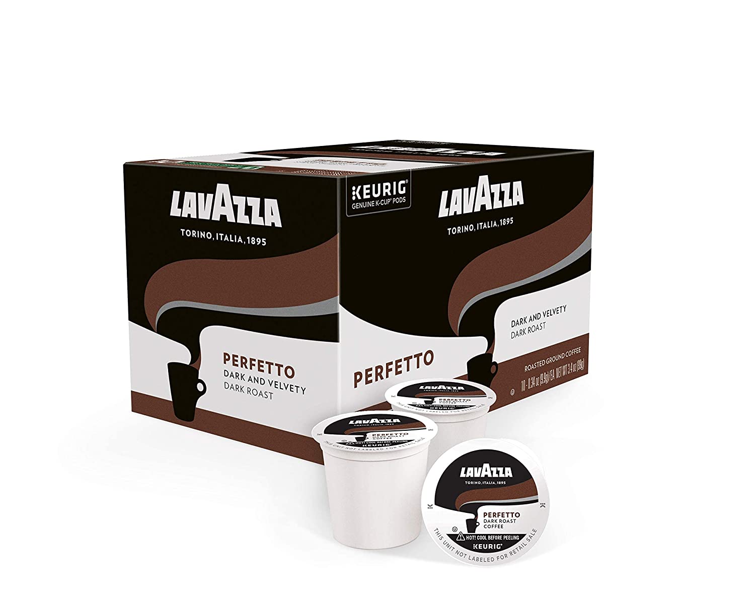 Lavazza Perfetto Single-Serve Coffee K-Cup Pods for Keurig Brewer Perfetto. Dark and Velvety Roast. 10-Count Boxes (Pack of 6) Full bodied with bold. dark flavor and notes of caramel. 100% Arabica