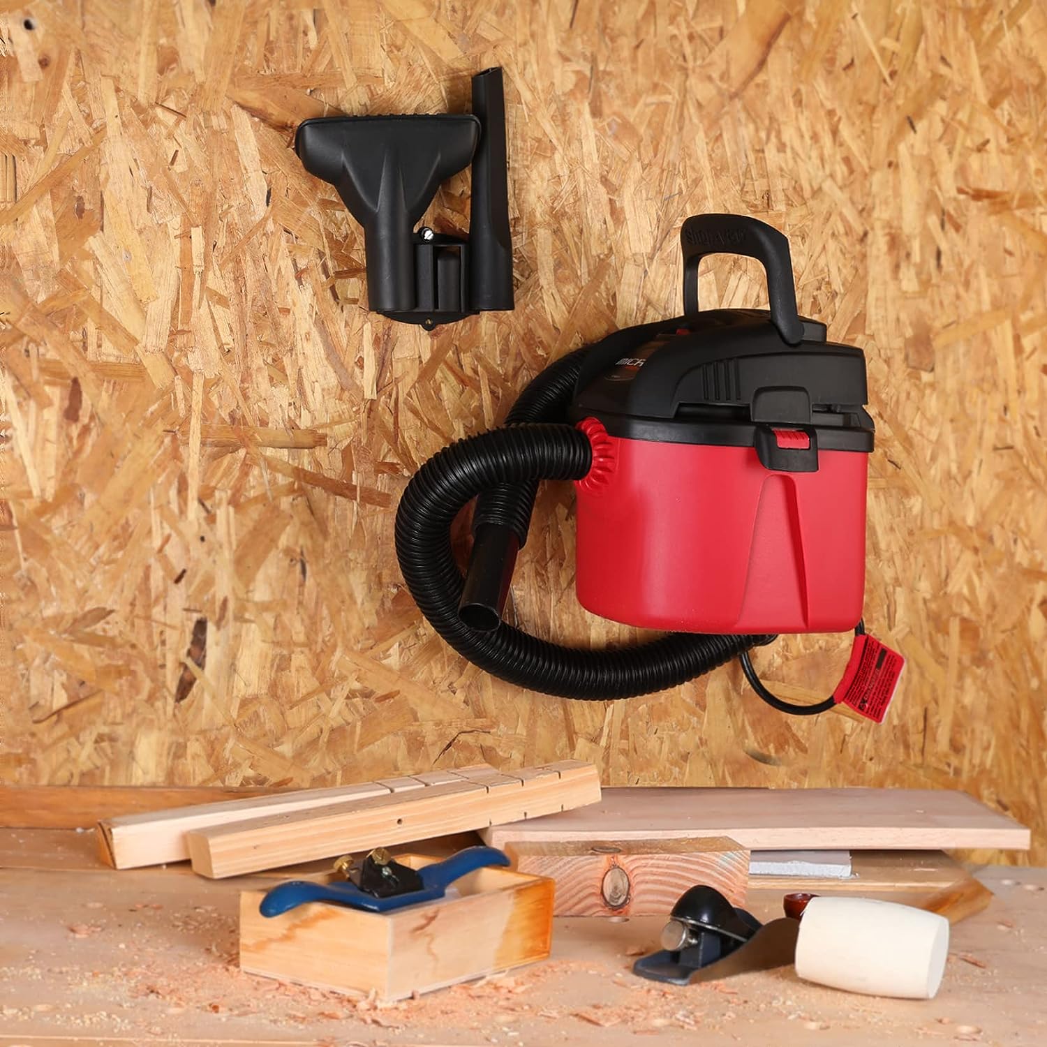 Shop-Vac 2021000 Micro Wet/Dry Vac Portable Compact Micro Vacuum with Collapsible Handle Wall Bracket & Multifunction Accessories Uses Type A Filter Bag & Type MM Foam Sleeve