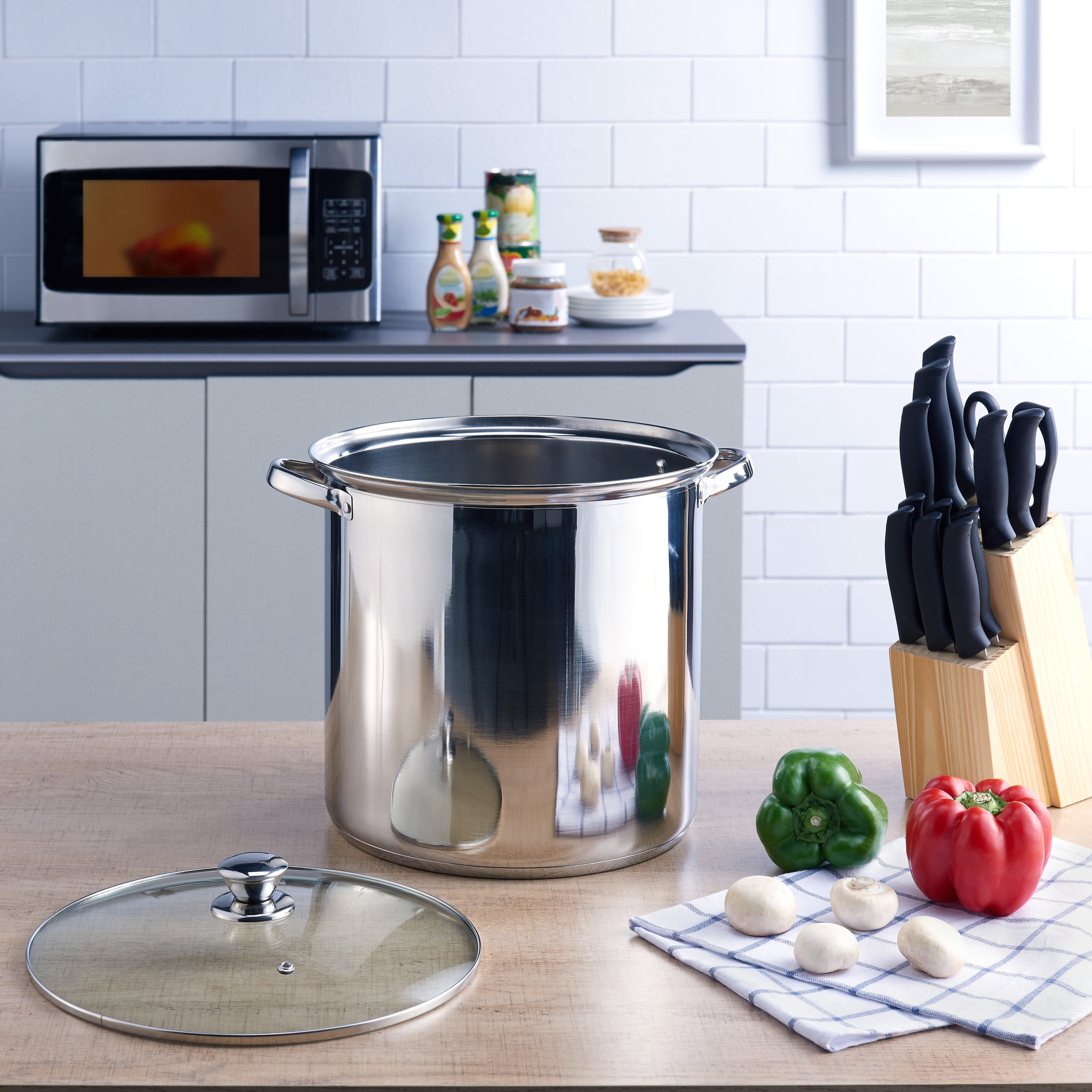 Mainstays Stainless Steel 16 Quart Stockpot with Lid