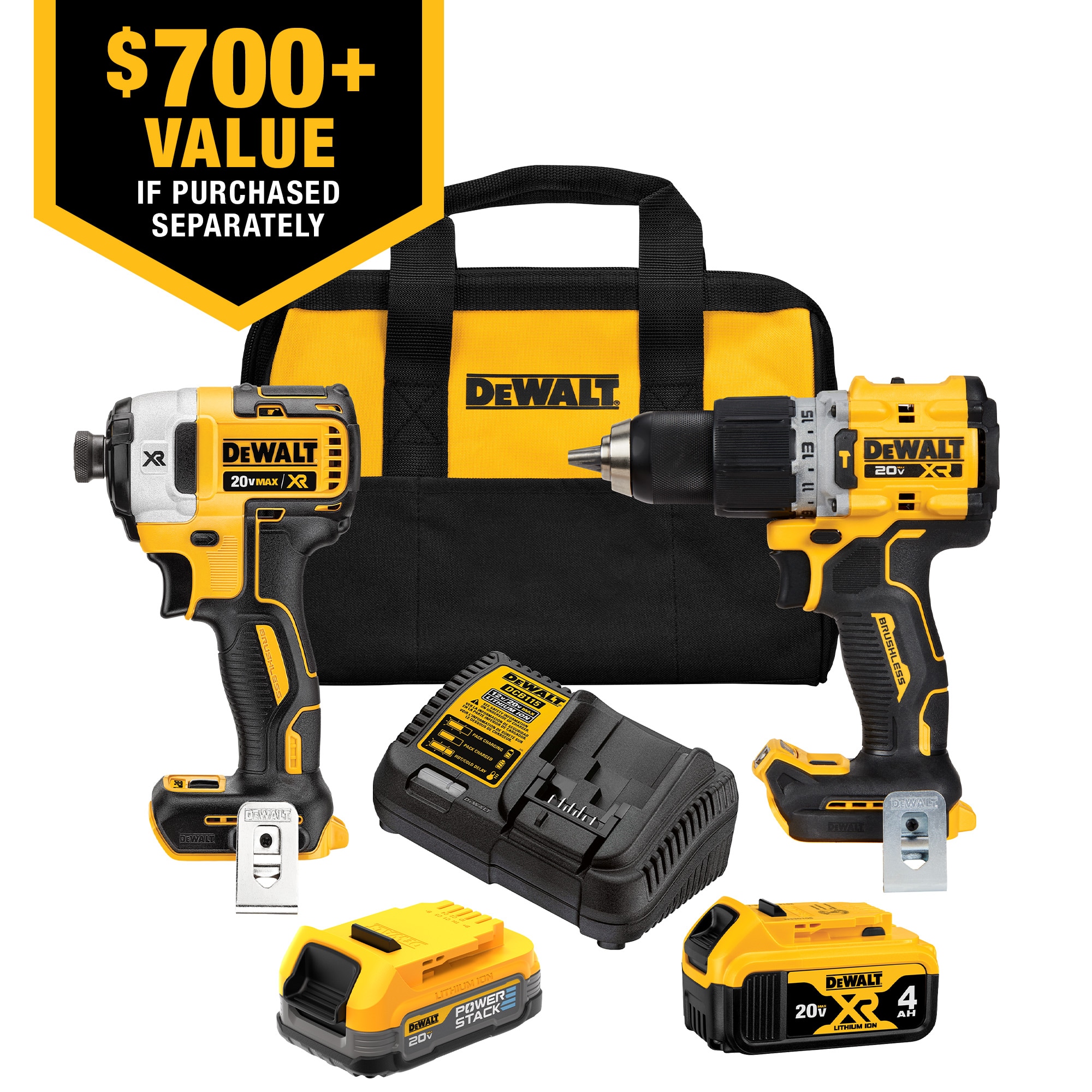 DEWALT DCK249E1M1 DW 20V MAX XR HD-Impact Kit W/PS