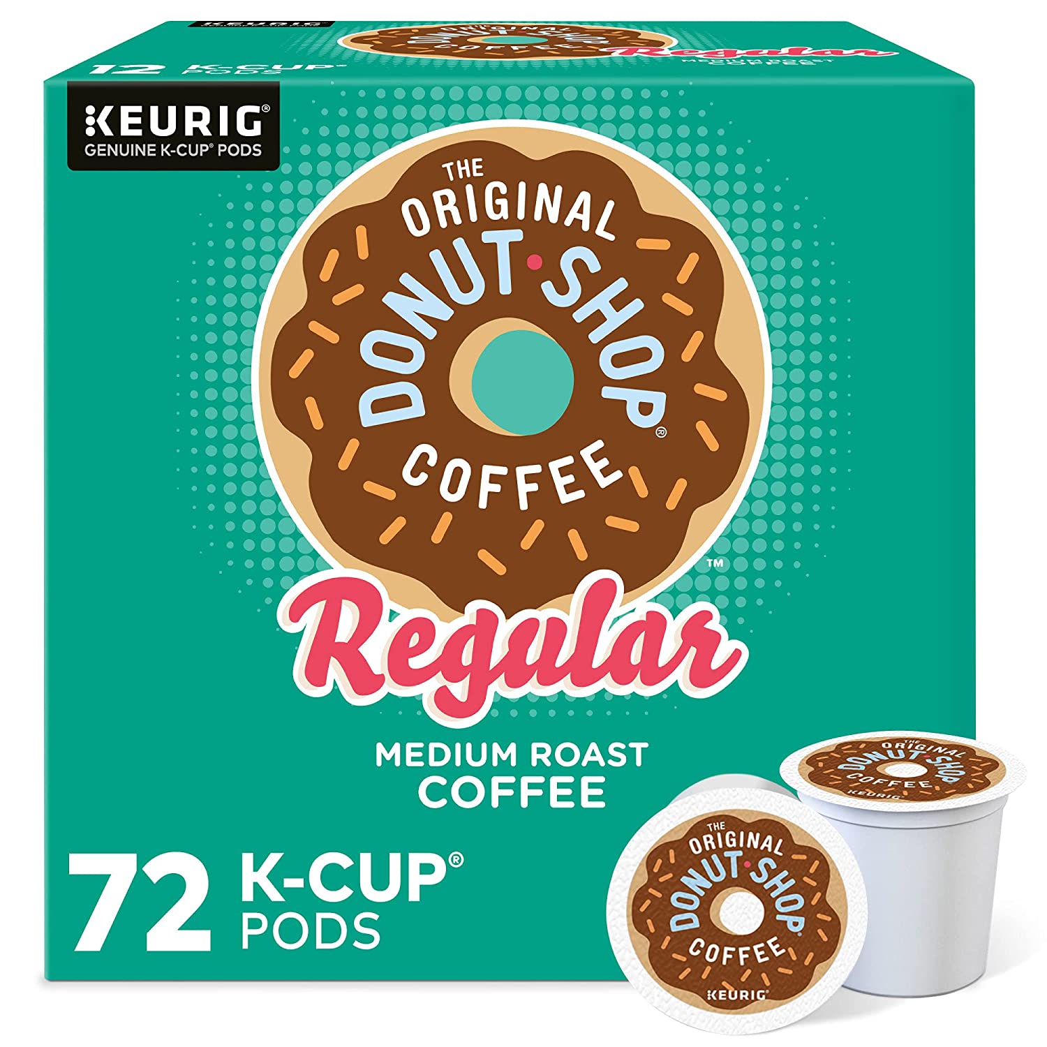 The Original Donut Shop Keurig Single-Serve K-Cup Pods. Regular Medium Roast Coffee. 72 Count