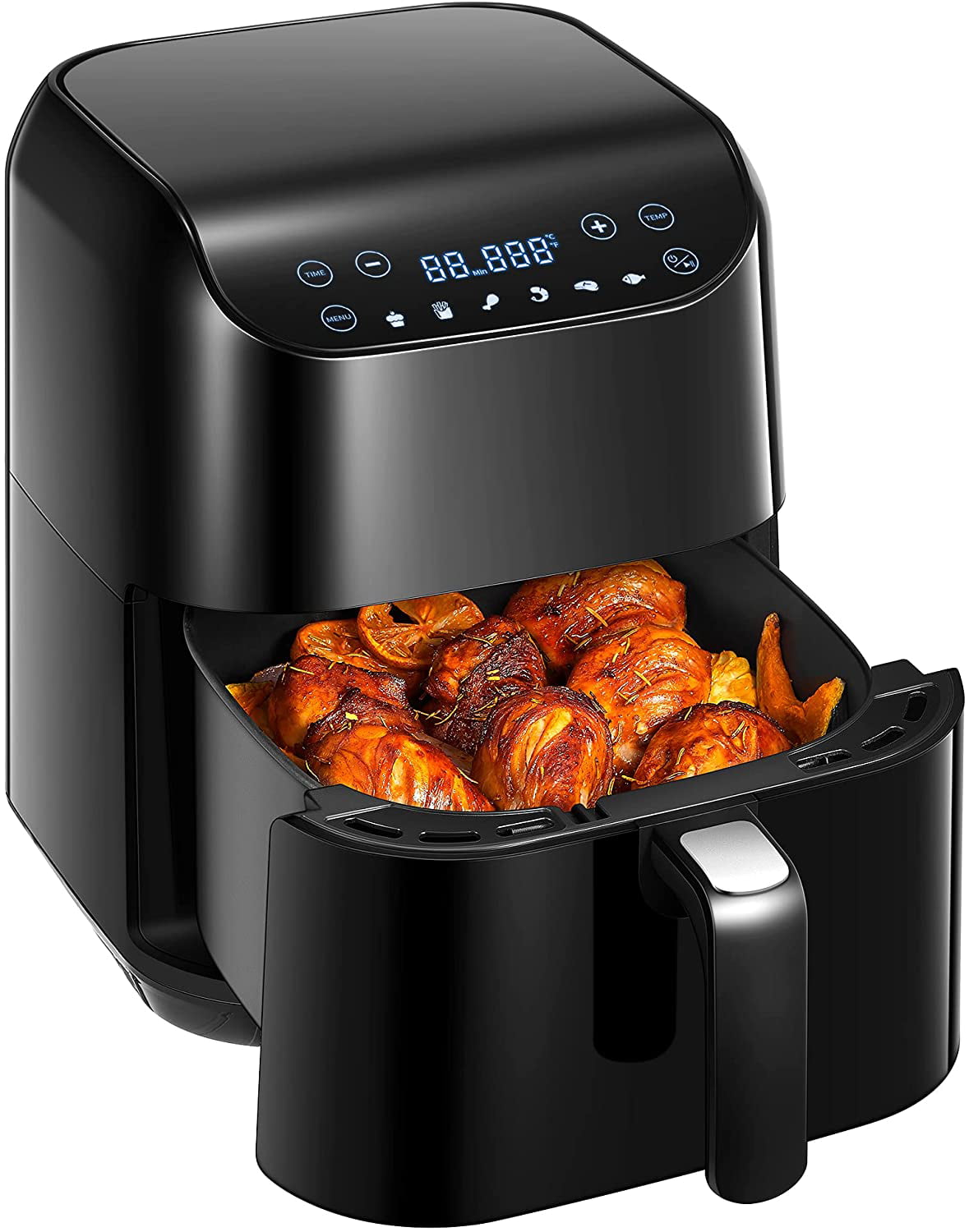 AICOOK 5.8 QT Large Capacity Air Fryer Stainless Steel Air Fryer Oven