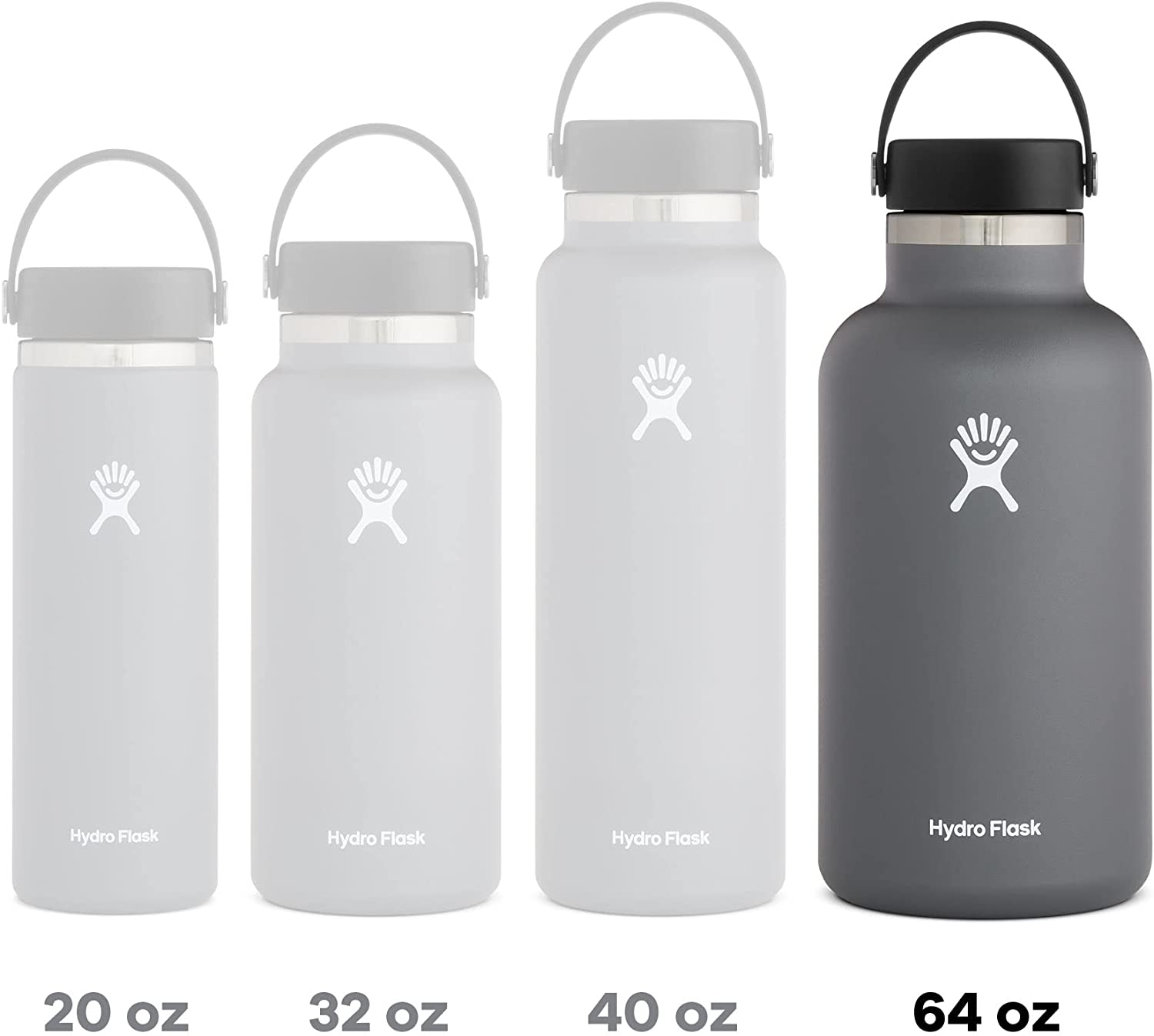 Hydro Flask 64oz Wide Mouth Bottle. Stone