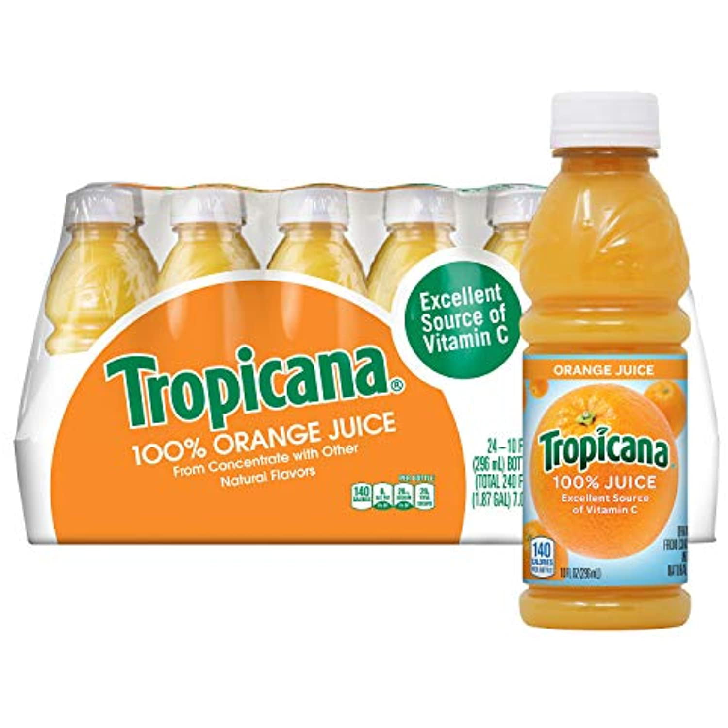 Tropicana Orange Juice. 10 Ounce (Pack Of 24)