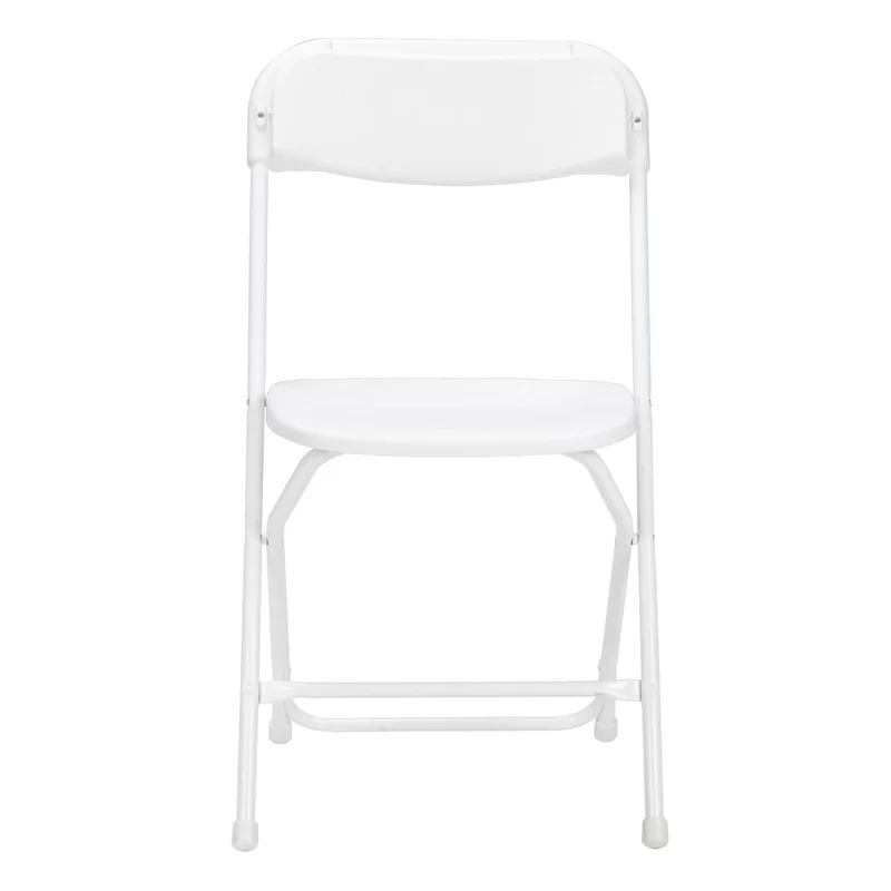 Cosco 60540WHT8E ZOWN White Plastic Seat Metal Frame Outdoor Safe Folding Chair (Set of 8)