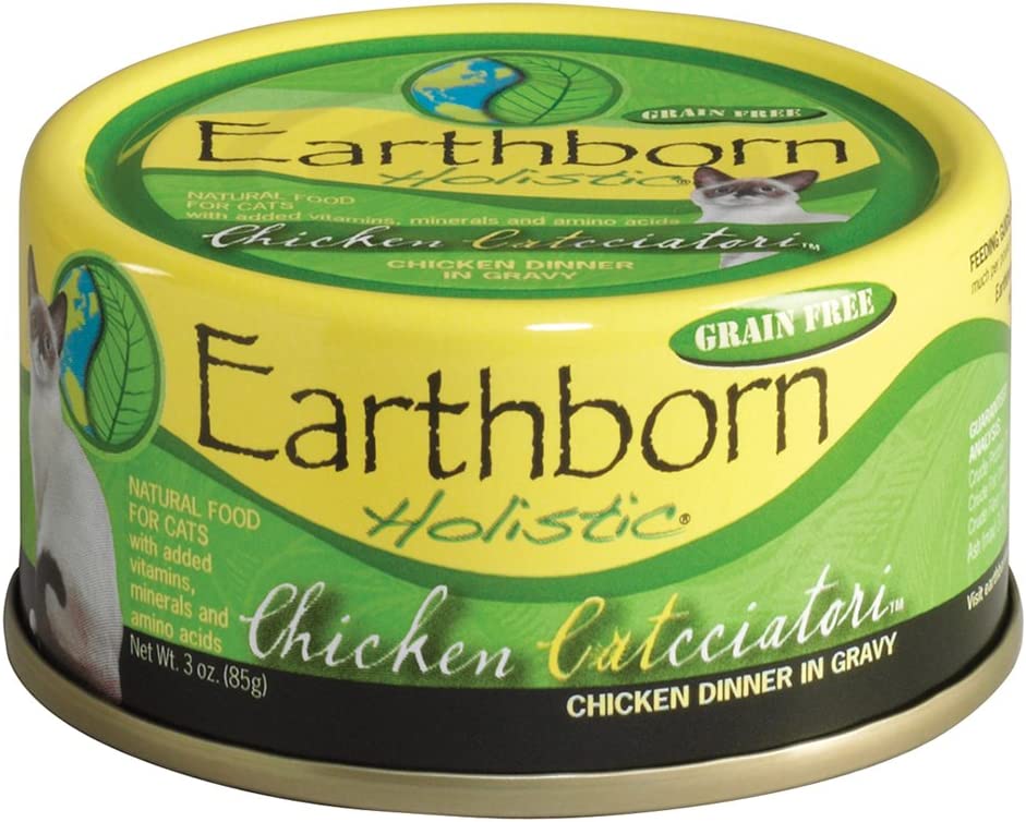 Earthborn Holistic Chicken Catcciatori Grain Free Canned Cat Food 3-oz. case of 24