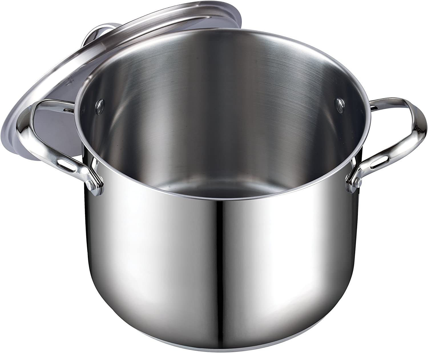 Cooks Standard Quart Classic Stainless Steel Stockpot with Lid. 12-QT. Silver