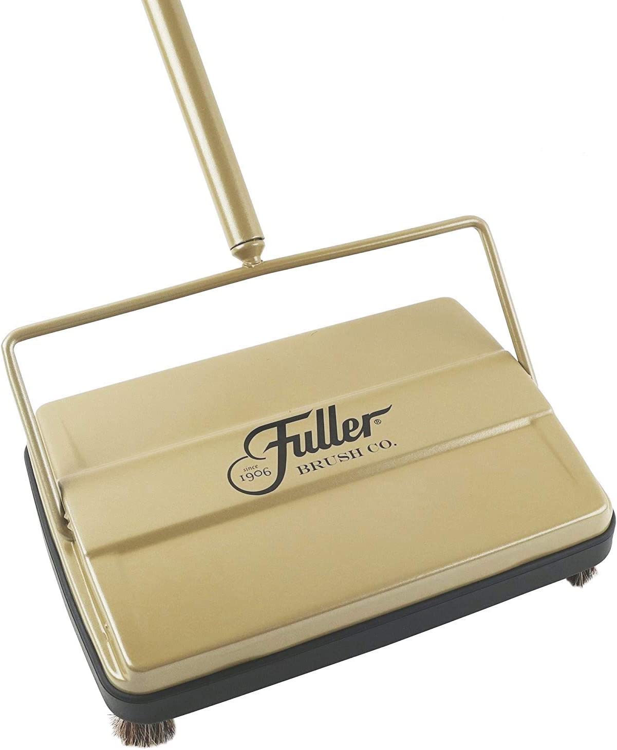 Fuller Brush 17031 Electrostatic Carpet & Floor Sweeper - 9″ Cleaning Path - Lightweight - Ideal for Crumby Messes - Works On Carpets & Hard Floor Surfaces - Rich Gold