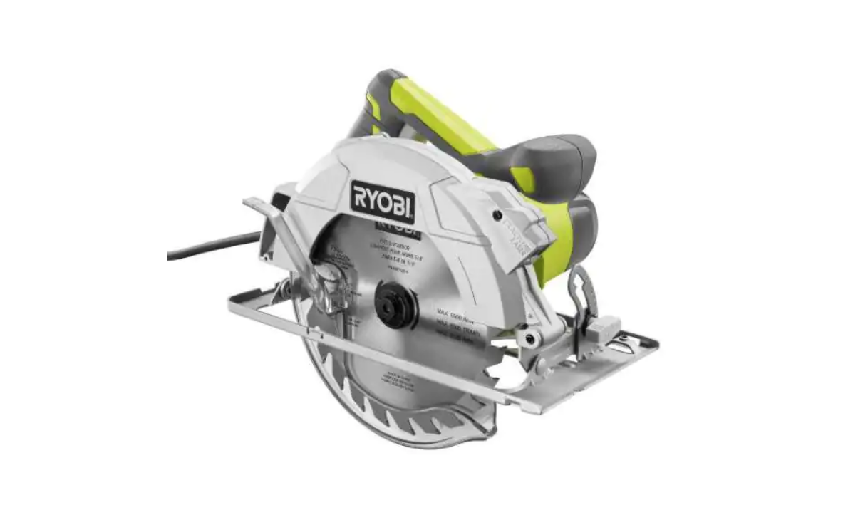 RYOBI CSB144LZK 15 Amp Corded 7-1/4 in. Circular Saw with EXACTLINE Laser Alignment System. 24T Carbide Tipped Blade. Edge Guide and Bag