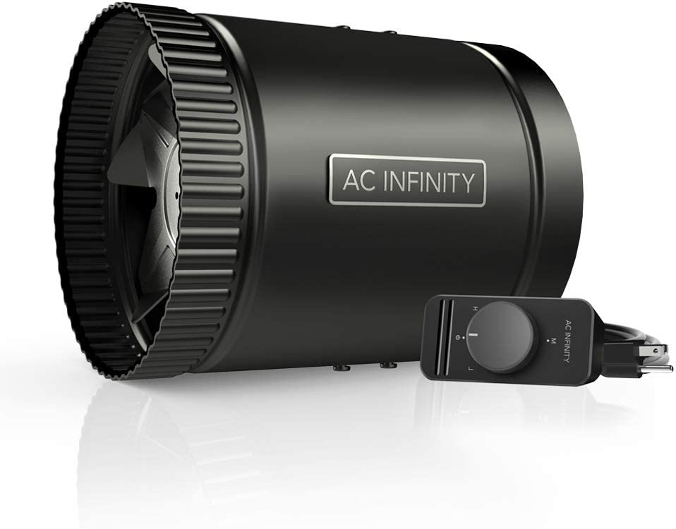 AC Infinity RAXIAL S6. Inline Booster Duct Fan 6 with Speed Controller - Low Noise Inline HVAC Blower Can Fan for Basements. Bathrooms. Kitchens. Workshops