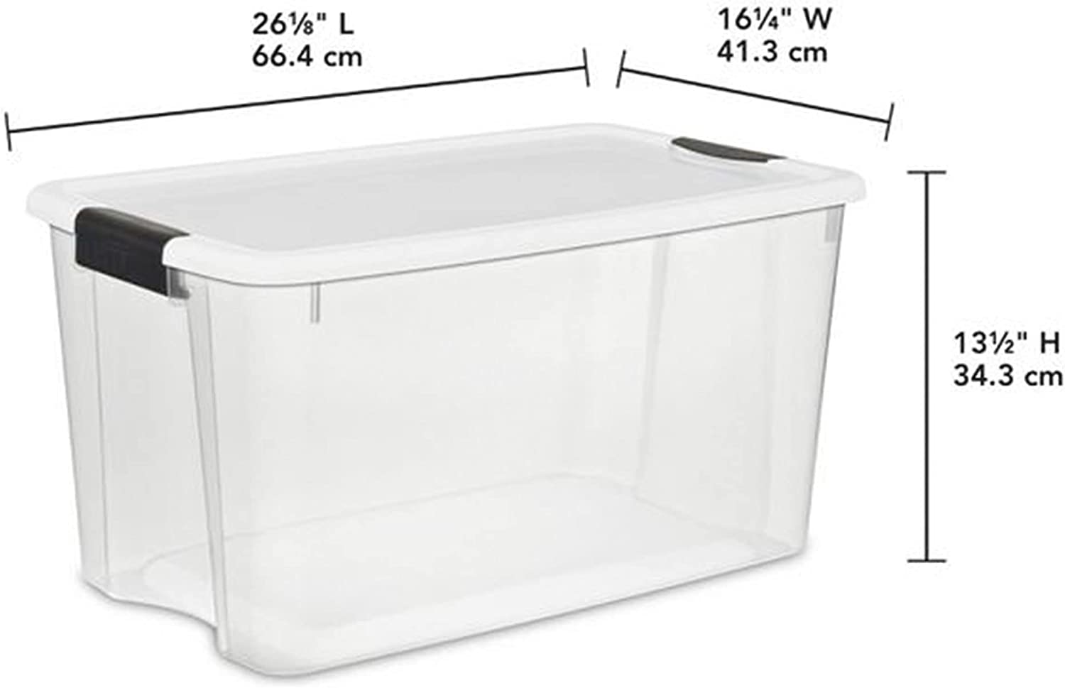 Sterilite 70 Quart Clear Plastic Stackable Storage Container Bin Box Tote with White Latching Lid Organizing Solution for Home & Classroom. 8 Pack