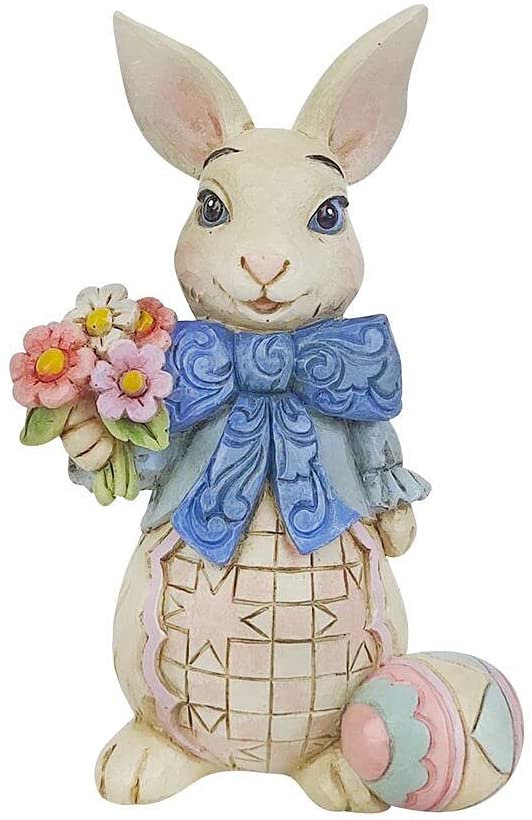 Enesco Jim Shore Heartwood Creek Mini Easter Bunny with Big Bow Figurine