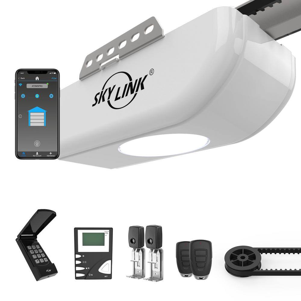 SkyLink ATR-1723BKW 3/4 HPF Belt Drive Garage Door Opener with Extremely Quiet DC Motor and WiFi Connectivity