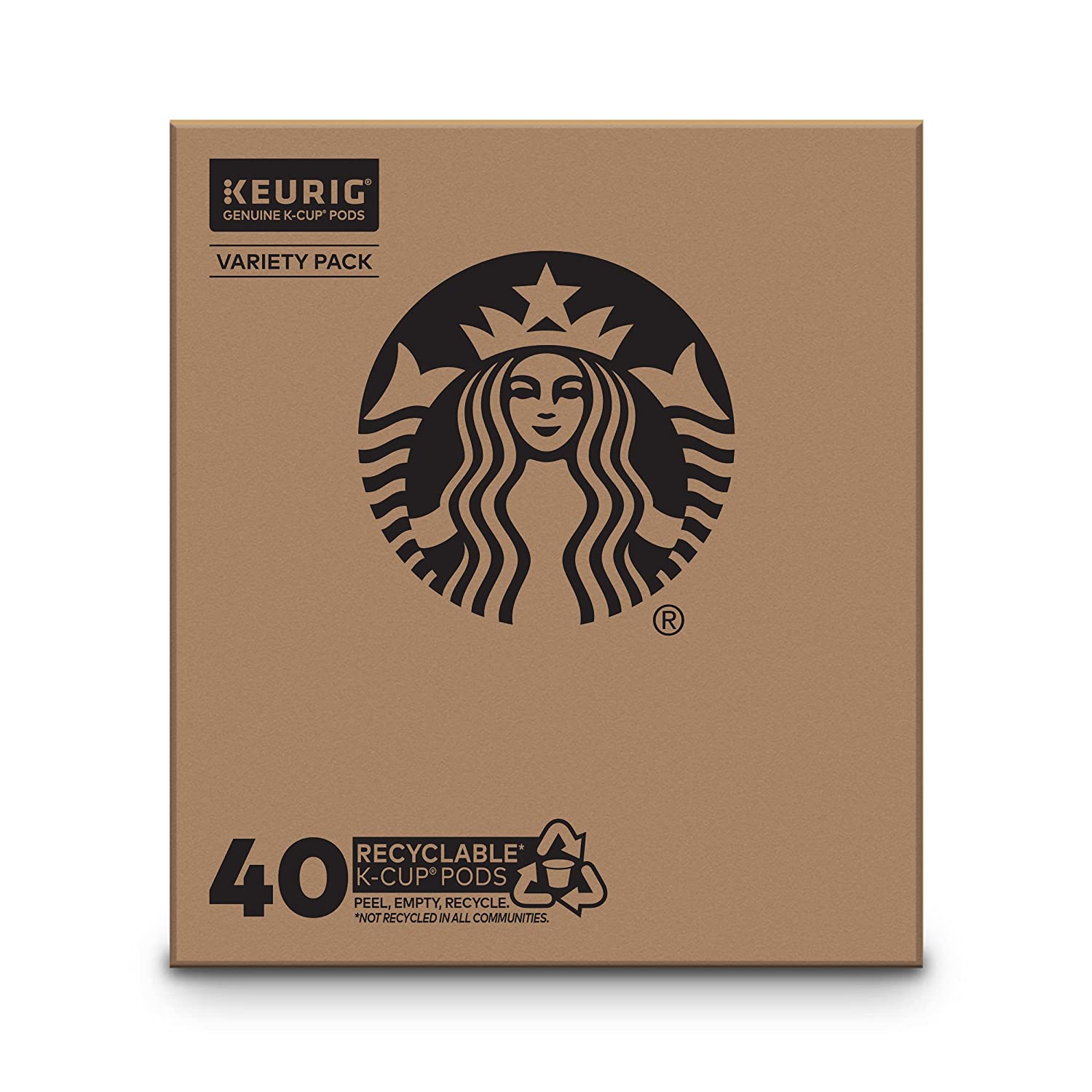 Starbucks K-Cup Coffee Pods Starbucks Blonde. Medium. Dark Roast & Flavored Coffee. Variety Pack for Keurig Brewers. 1 box (40 pods total)