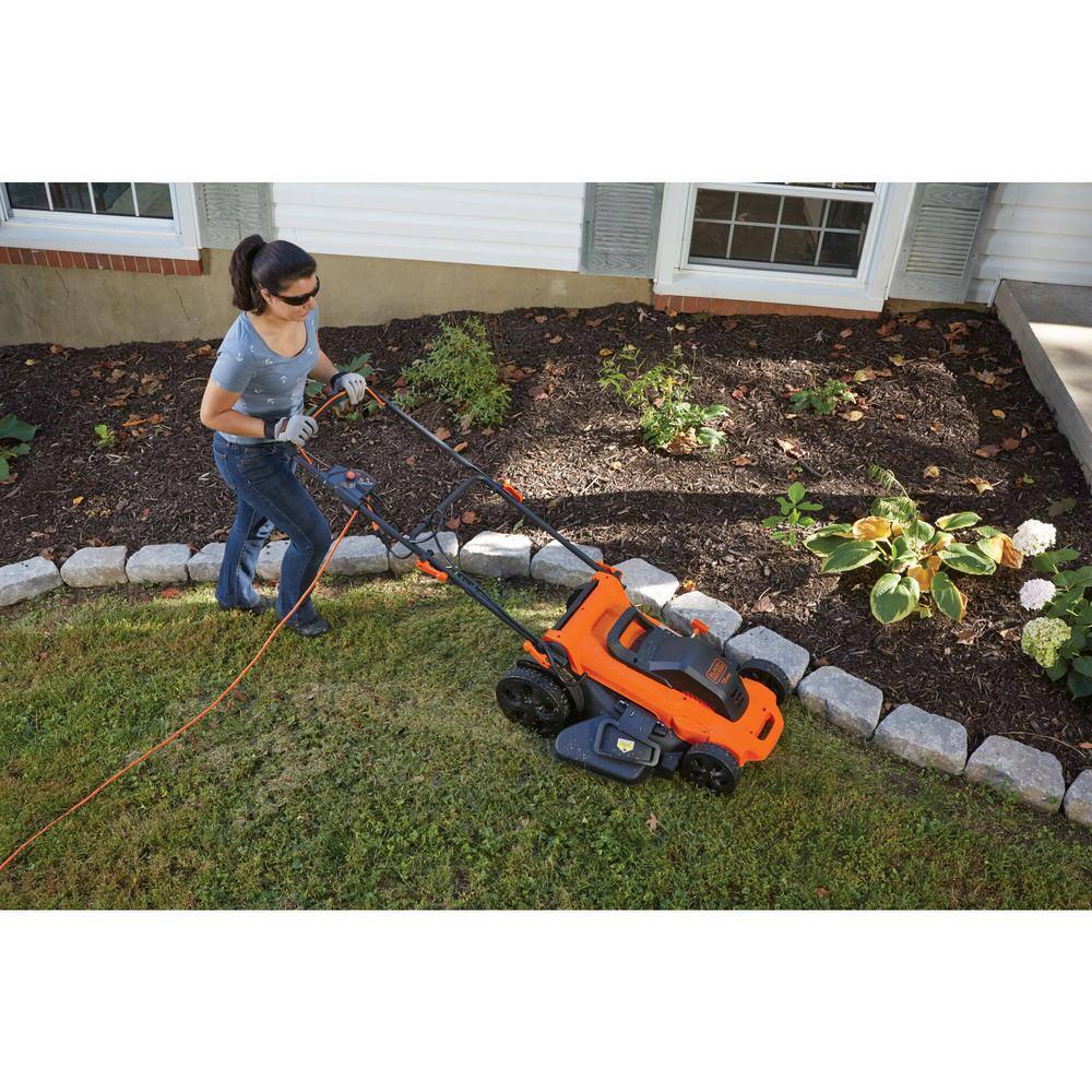 BLACK+DECKER MM2000 20 in. 13 AMP Corded Electric Walk Behind Push Lawn Mower